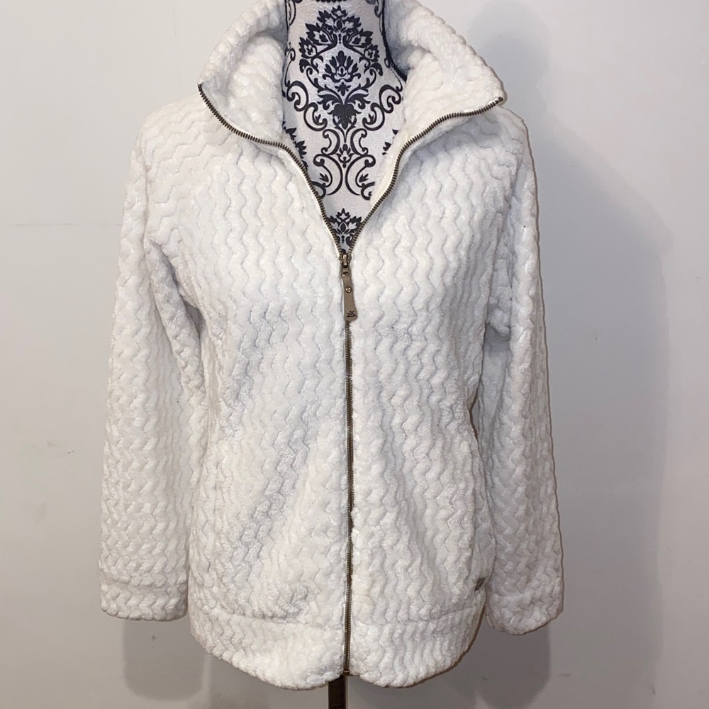 5/$50 ZeroXposur Women's Cream Textured Teddy Jacket Size Small - Picture 4 of 14